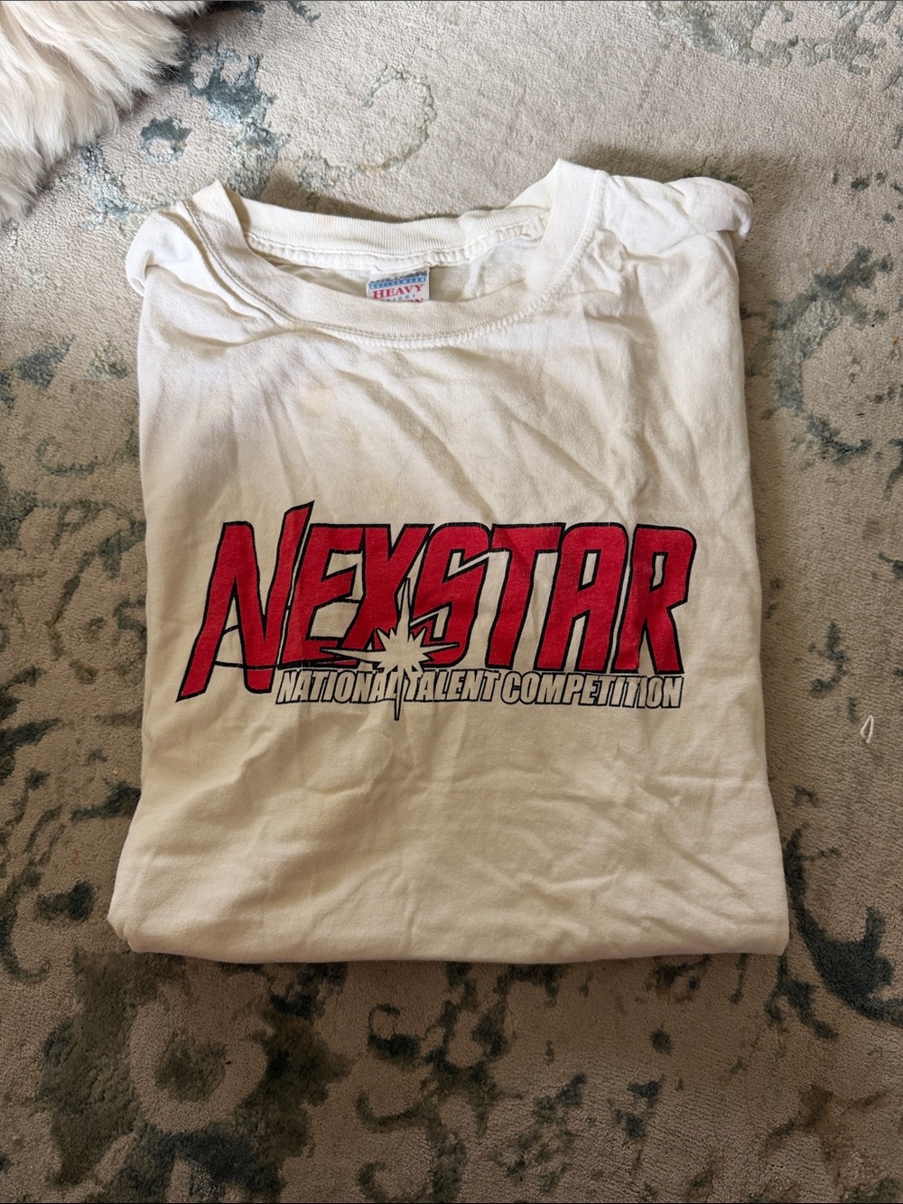 Gildan White  men’s Tee with Red Nexstar Logo